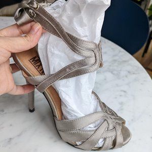 Mix No. 6 Meagan Sandal - Satin Grey with Ribbon Tie